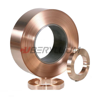 CuBe2 Strip Thickness 0.05mm Width 50-150mm Hard State For Microswitch