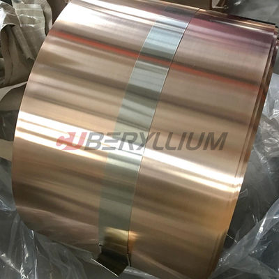 Qbe1.9 Ti  Beryllium Titanium Alloy Tape 0.1mmx200mm Hard State For Current-Carrying Springs