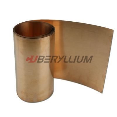 CuBe2 ASTM B194 Beryllium Copper Strips 0.12mm X 250mm Hard State
